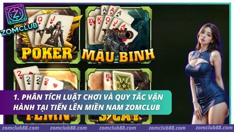 Hình ảnh Tien Len Mien Nam Zomclub 1 trong bài viết Tiến lên miền Nam Zomclub: Khảo sát luật chơi & Hạ tầng Game bài 2026. Ghi nhận về giao diện bàn cược và quy trình vận hành tại sảnh Game bài Zomclub.
