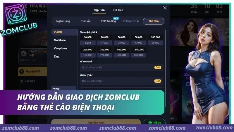 Hình ảnh Cach Nap Tien Zomclub Bang The Cao Dien Thoai 2 trong bài viết Cách Nạp Tiền ZomClub Bằng Thẻ Cào Điện Thoại Chi Tiết Nhất. Quy trình thanh toán bằng thẻ cào điện thoại